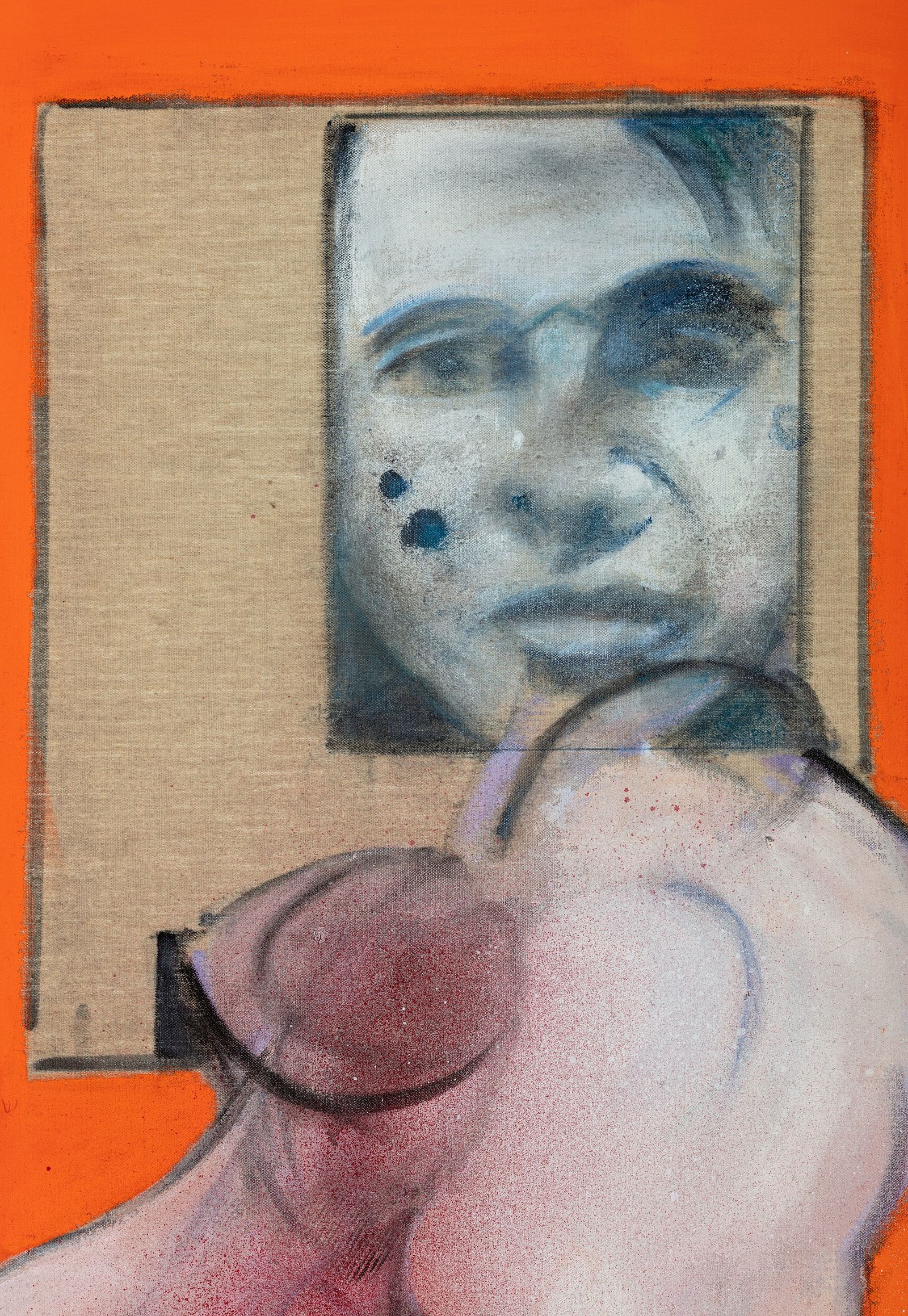 <p>Francis Bacon, Study from the Human Body an Portrait, 1988, Detail, The Lambrecht-Schadeberg Collection, © The Estate of Francis Bacon. All rights reserved/VG Bild-Kunst, Bonn 2022, Photo: Philipp Ottendörfer</p>
