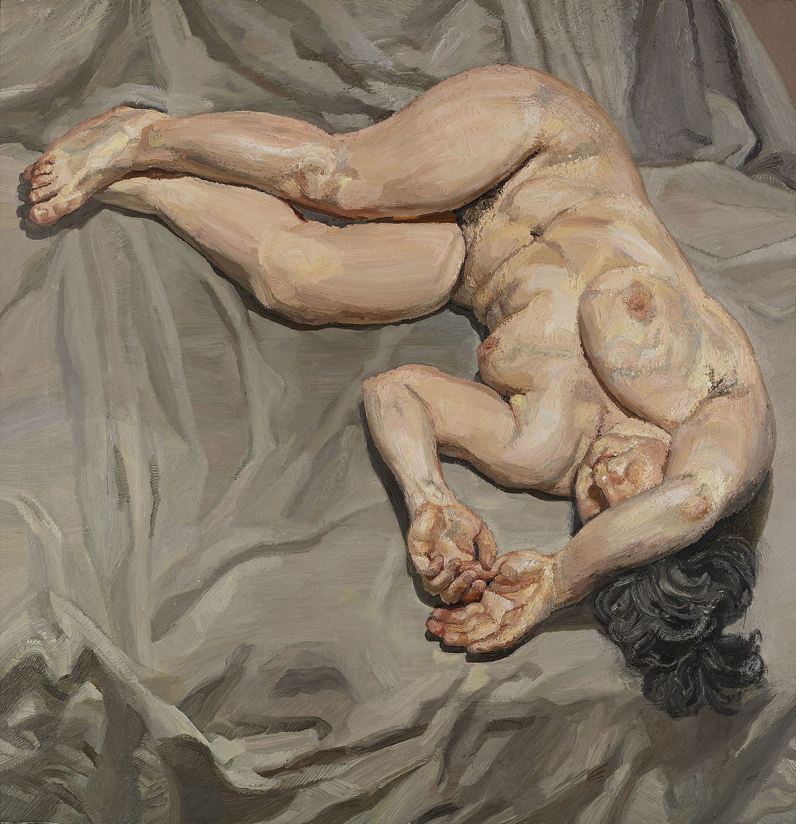 <p>Lucian Freud, Woman Holding her Thumb, 1992, The Lambrecht-Schadeberg Collection, © The Estate of Lucian Freud/Bridgeman Images, Photo: Philipp Ottendörfer</p>
