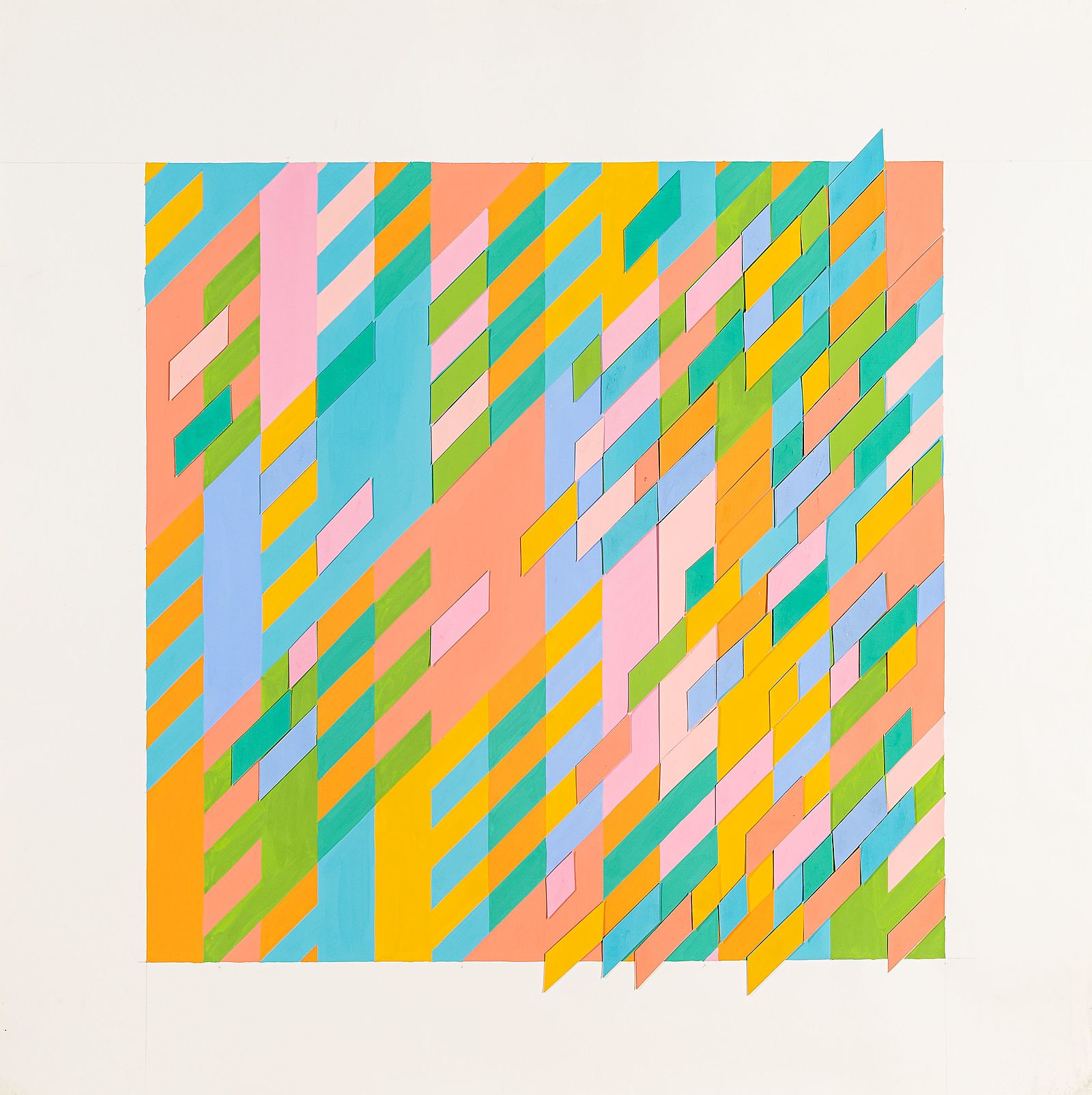 <p>Bridget Riley, Diagonal Painting Study, 1986, The Lambrecht-Schadeberg Collection, © Bridget Riley, Photo: Christian Wickler</p>
