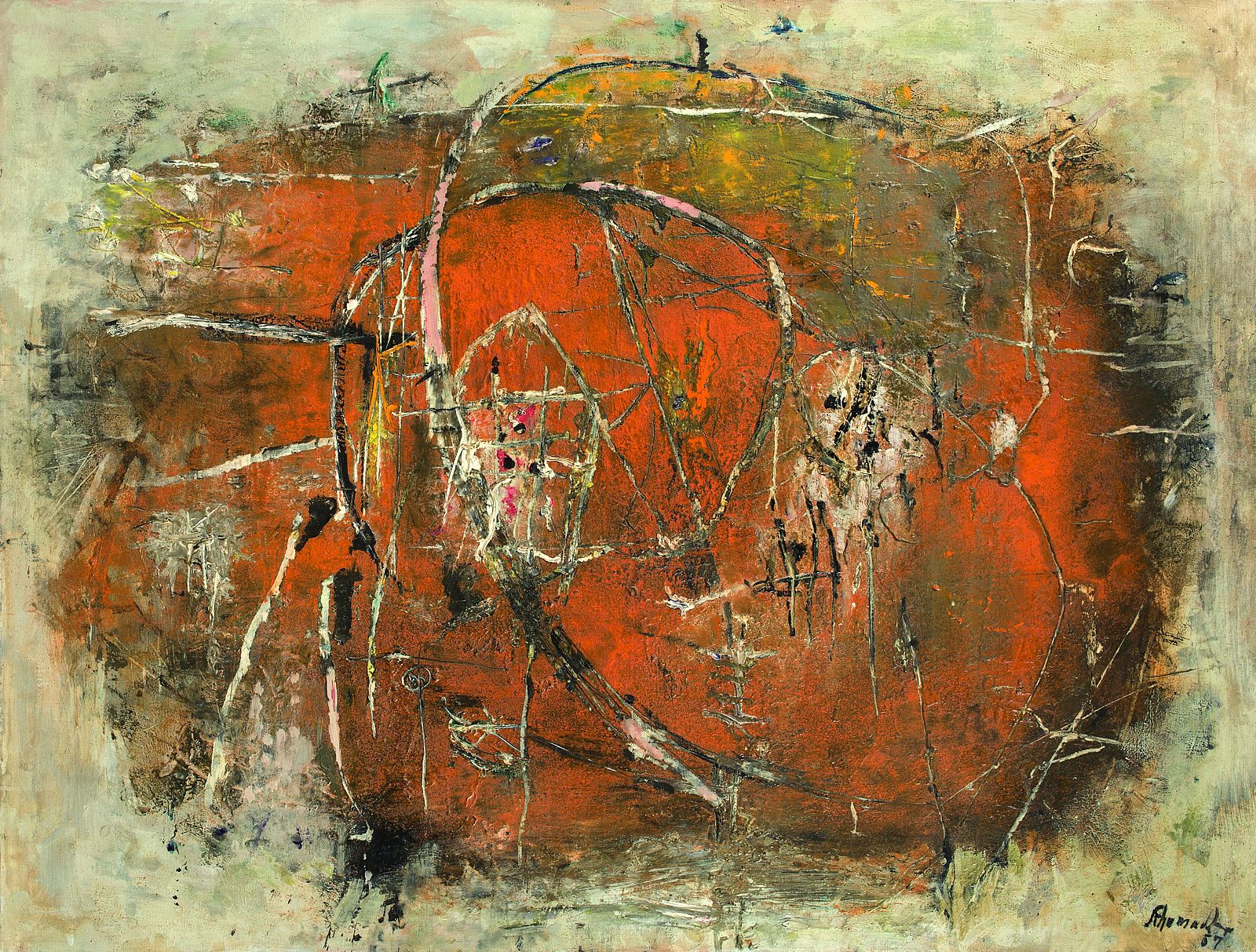 <p>Emil Schumacher, Barbaros, 1957, The Lambrecht-Schadeberg Collection, © VG Bild-Kunst, Bonn 2022</p>
