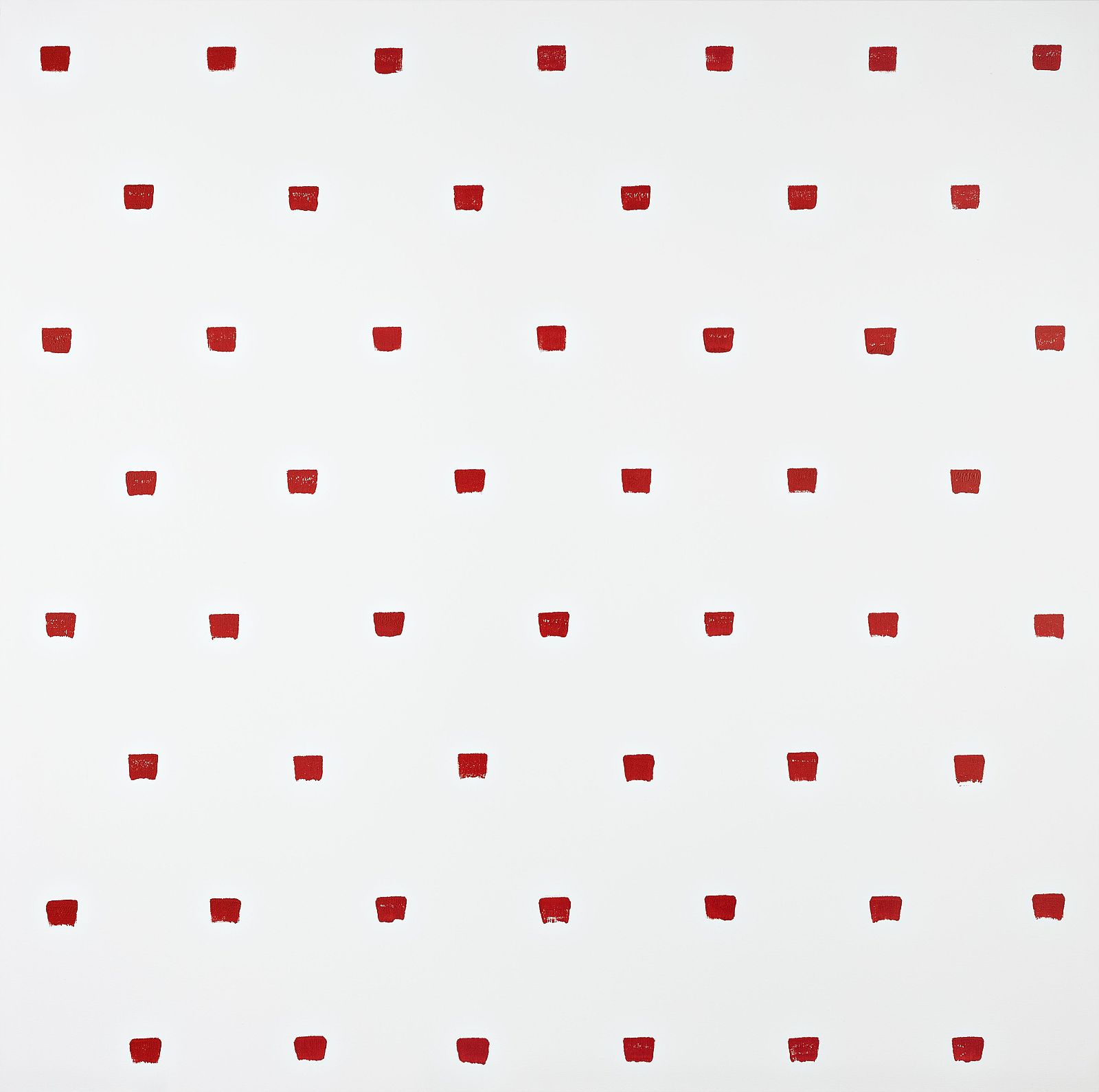 <p>Niele Toroni, Abdrücke eines Pinsels Nr. 50, wiederholt in regelmäßigen Abständen von 30 cm, 2015, The Lambrecht-Schadeberg Collection, © VG Bild-Kunst, Bonn 2022, Photo: Philipp Ottendörfer</p>
