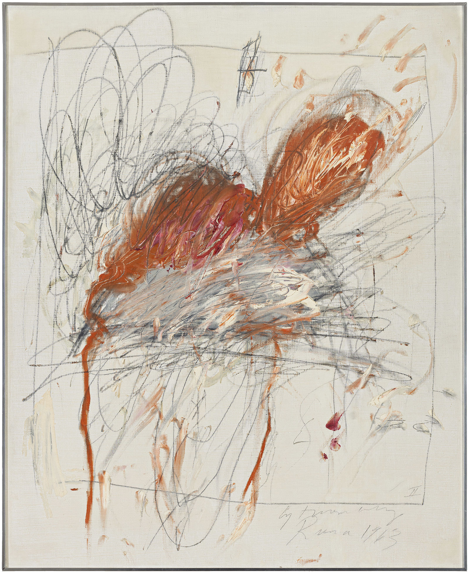 <p>Cy Twombly, Leda and the Swan, 1963, Lambrecht-Schadeberg Collection, MGKSiegen, © Cy Twombly Foundation, New York</p>