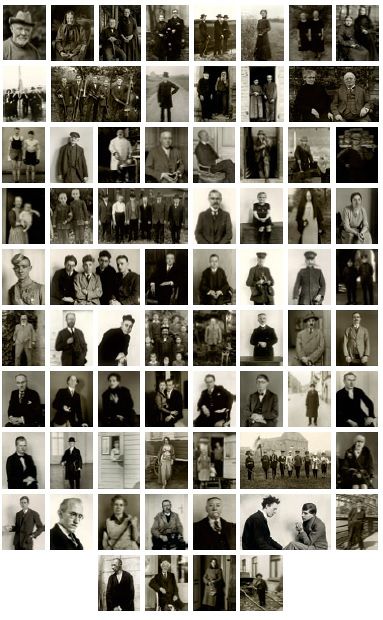 70 Porträts aus „Menschen des 20. Jahrhunderts“