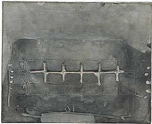 Gris amb rectangles impresos